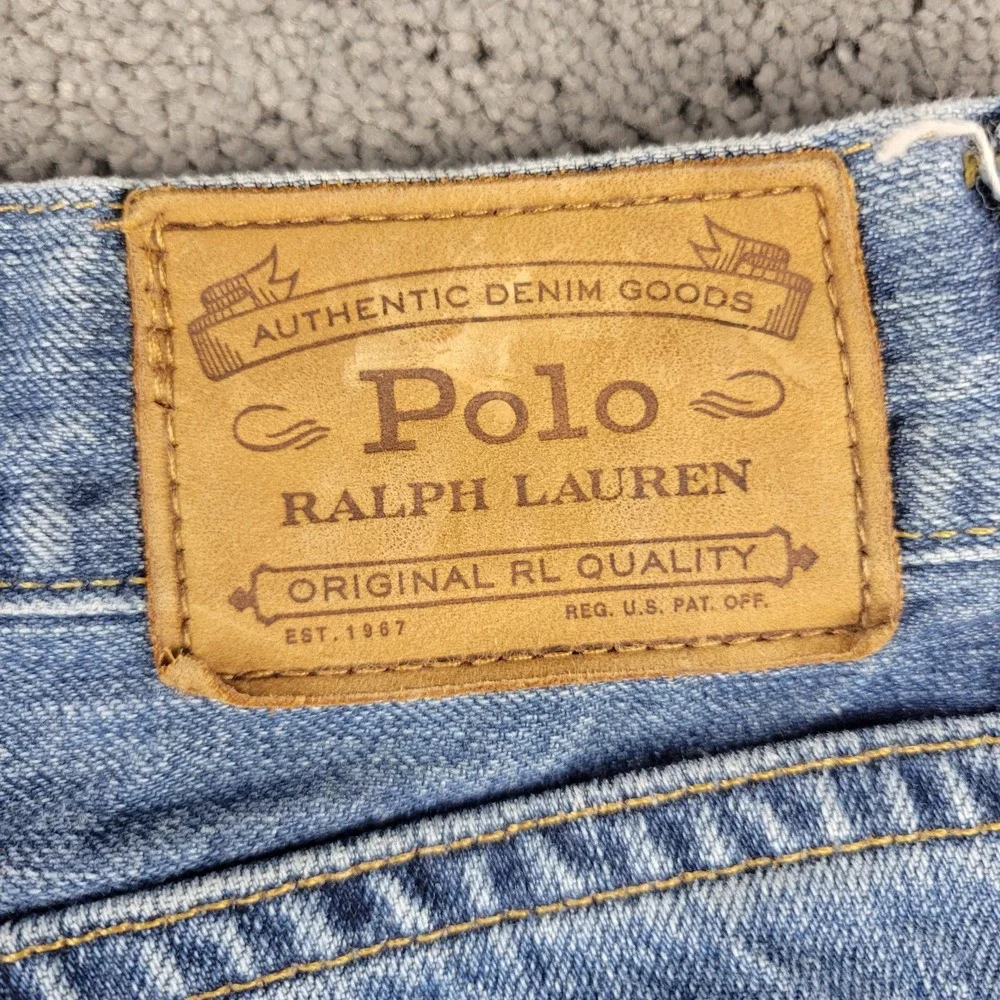 Polo Ralph Lauren Jeans Mens 34x32 Blue Hampton Relaxed Straight Leg Preppy